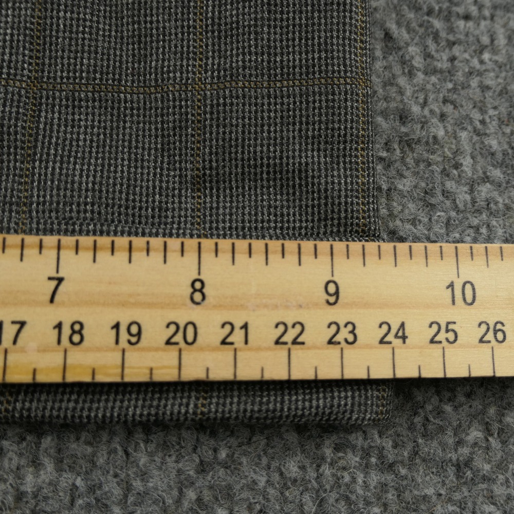 Hart Schaffner Marx Dress Pants Mens 40x32 Pleated Cuffed Grey Windowpane‎ Check - Picture 15 of 16